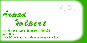 arpad holpert business card